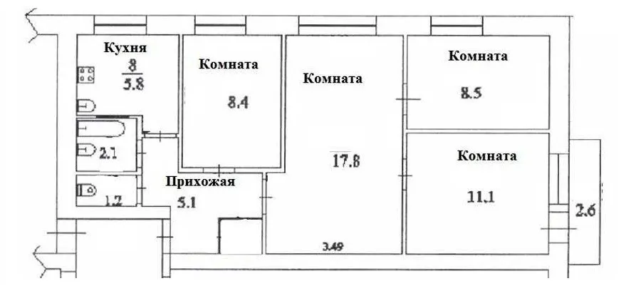 Комната 11 кв м размеры